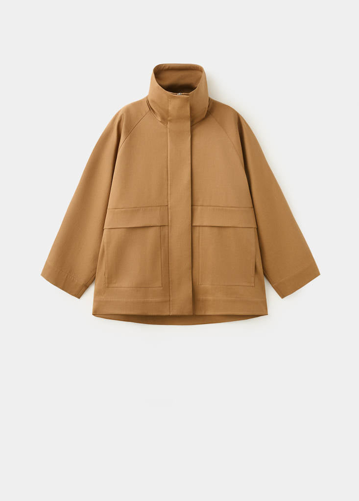 Parka Oversize À Col Cheminée