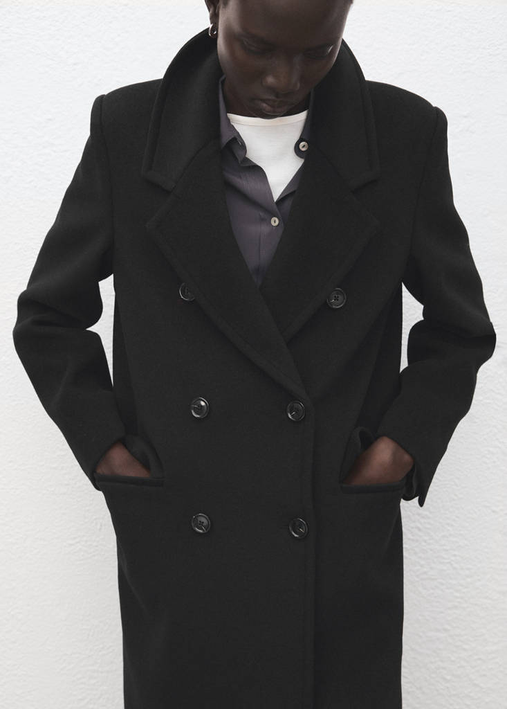 Manteau En Laine À Double Boutonnage