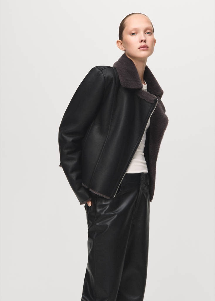 Veste Biker Fourrure Synthétique