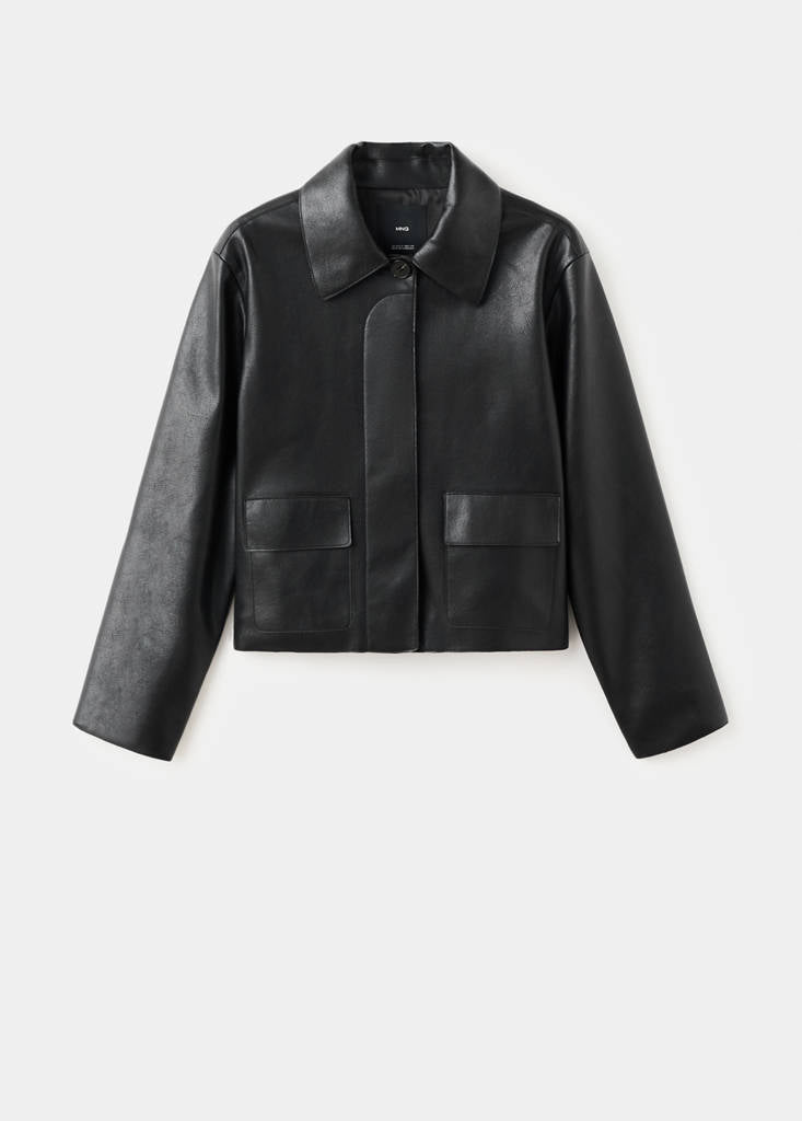 Veste Cuir Synthétique Poches