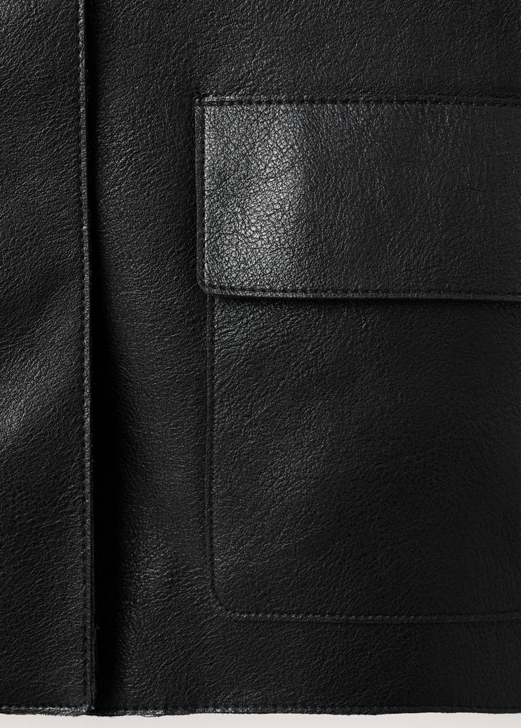 Veste Cuir Synthétique Poches