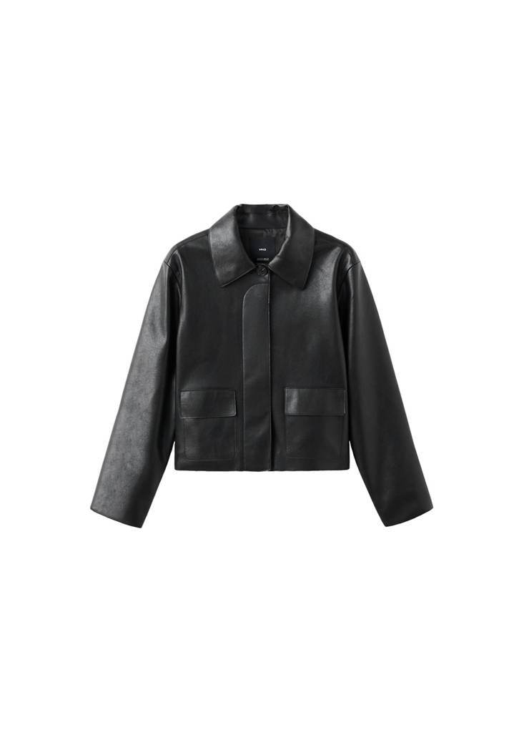 Veste Cuir Synthétique Poches