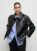 Veste Cuir Synthétique Poches