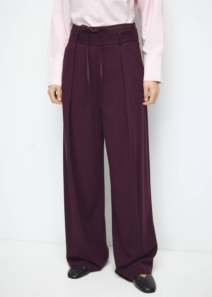 Pantalon À Pinces Combiné À La Taille