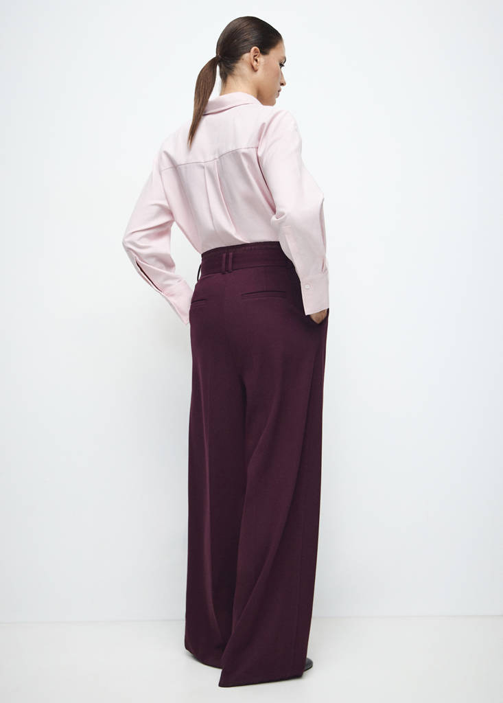 Pantalon À Pinces Combiné À La Taille