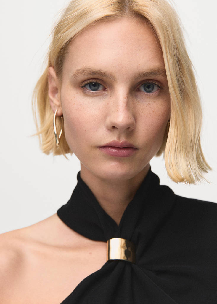 Blouse Asymétrique Détail Métallique