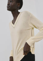Pull Col V Avec Liseré Contrastant