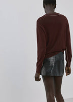 V-Neck Jumper with Contrast Trim