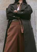 Pantalon En Lyocell Taille Combinée À Rayures