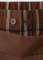 Pantalon En Lyocell Taille Combinée À Rayures