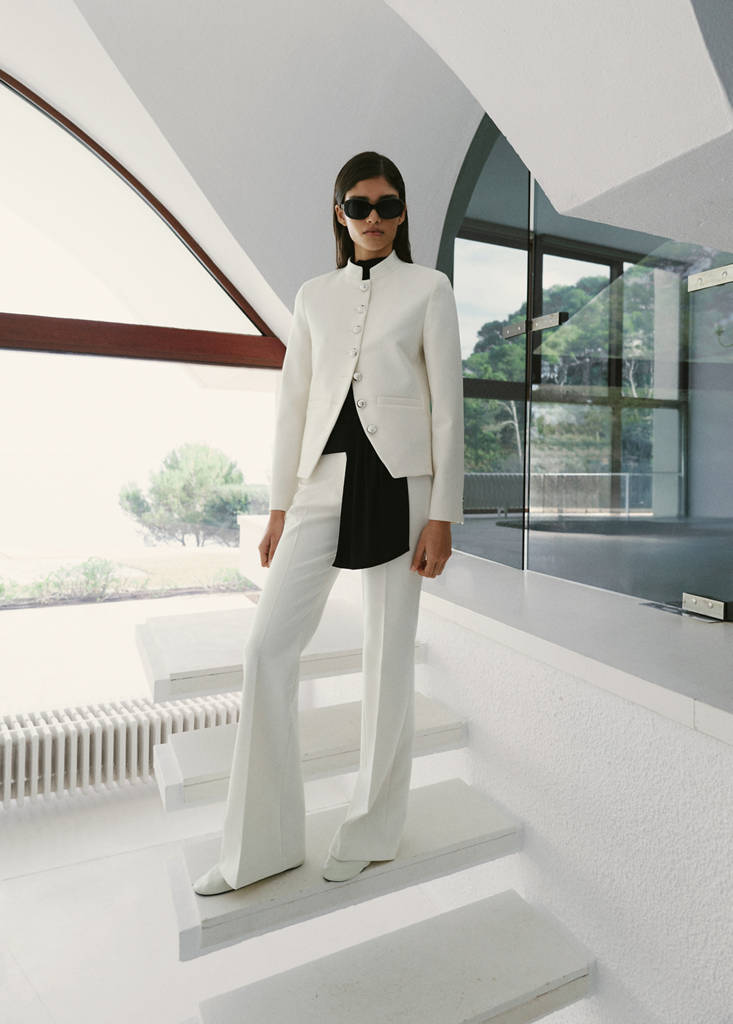 Pantalon Taille Mi-Haute Avec Passants