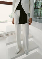 Pantalon Taille Mi-Haute Avec Passants