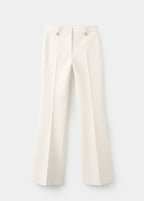 Pantalon Taille Mi-Haute Avec Passants