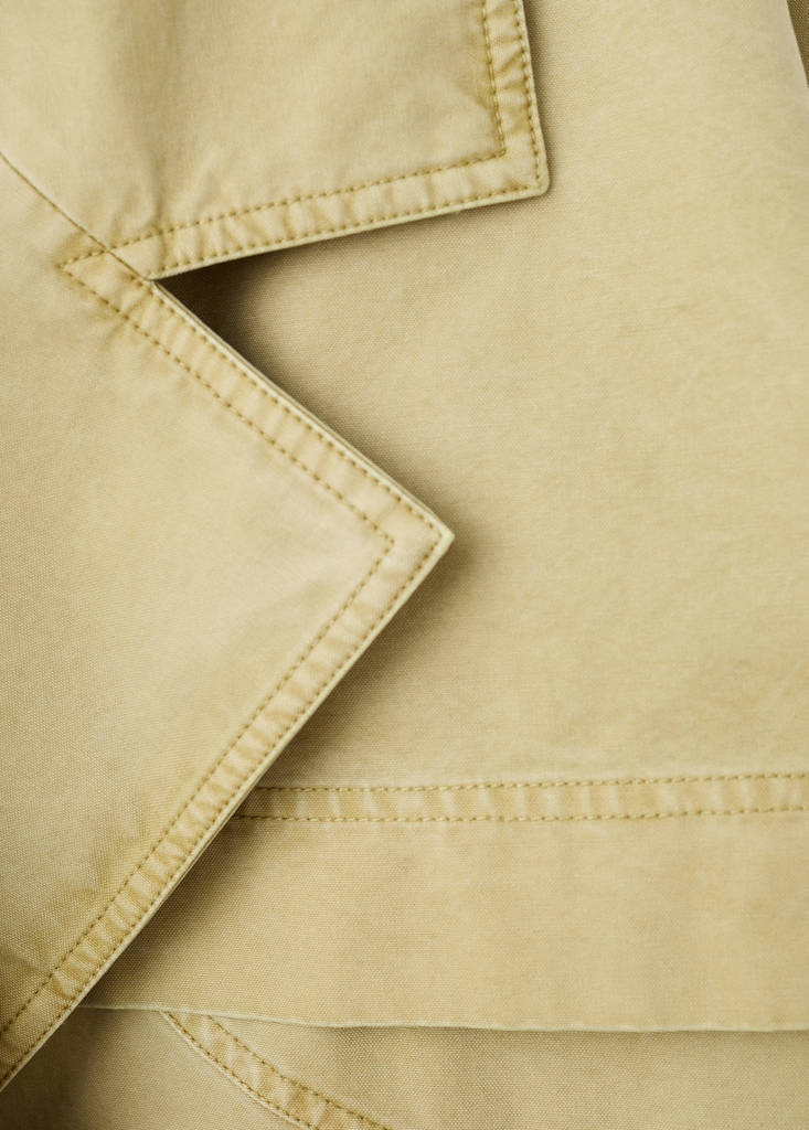 Parka À Revers Avec Ceinture