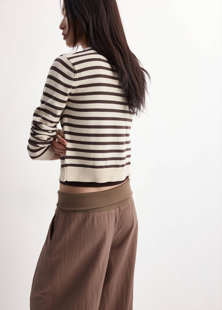 Cardigan Maille Rayures
