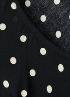 Robe À Pois À Manches Longues