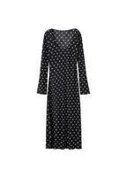 Robe À Pois À Manches Longues