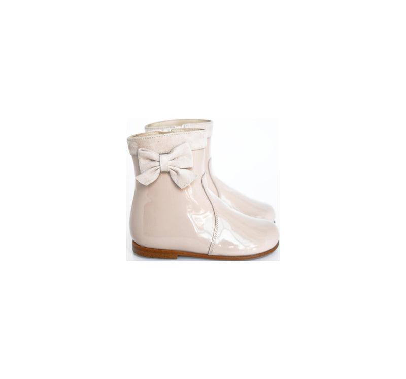 Héloïse Ankle Boots - Nude Pink Patent Leather - Girl