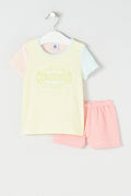 Pyjama - Pink, Yellow and Blue - Girls' Children