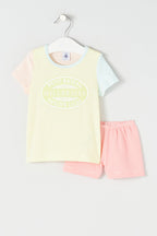 Pyjama - Pink, Yellow and Blue - Girls' Children