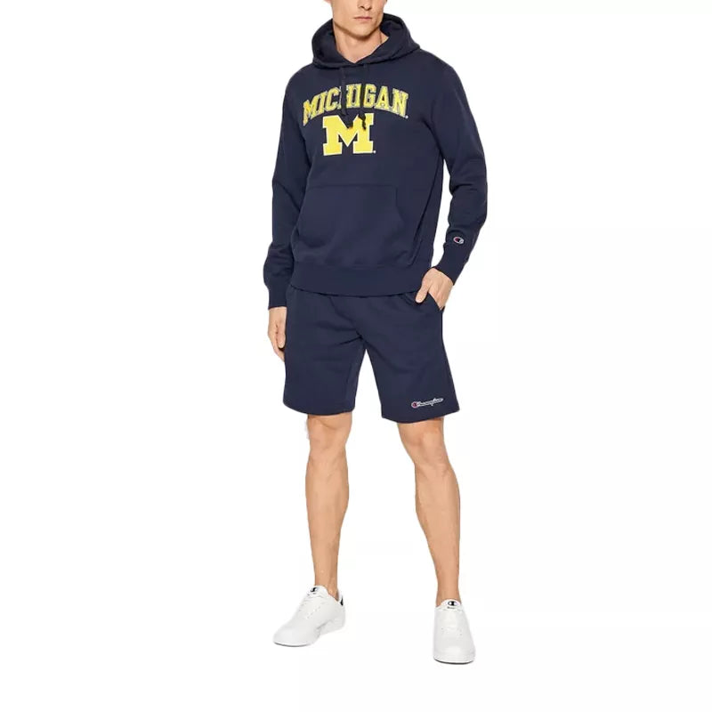 Sweat À Capuche Champion - Bleu Marine, Jaune.