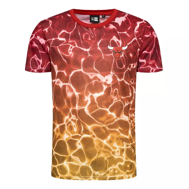 Tee-Shirt New Era Chicago Bulls Nba Team Colour Water Print