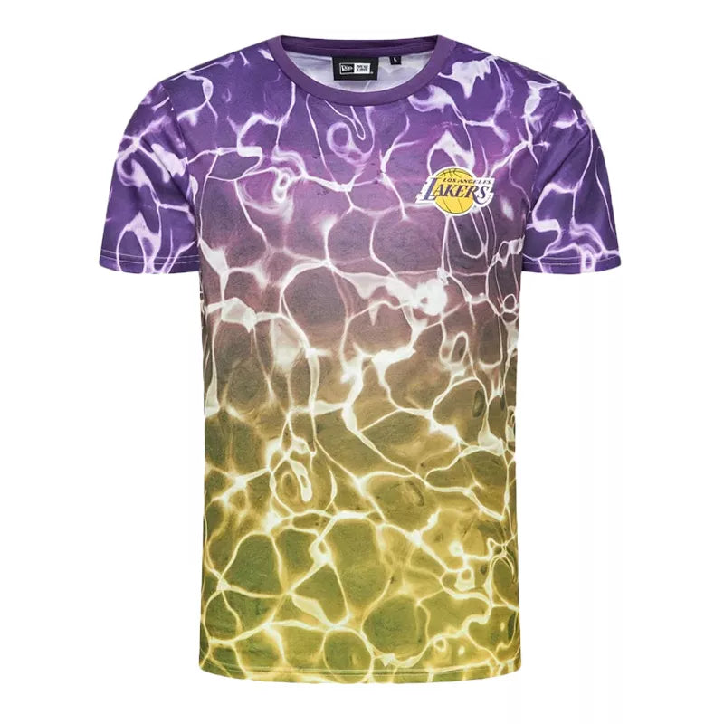 Tee-Shirt New Era La Lakers Nba Team Colour Water Print