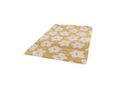 Tapis Poils Courts Suzy Motif Fleur - Jaune