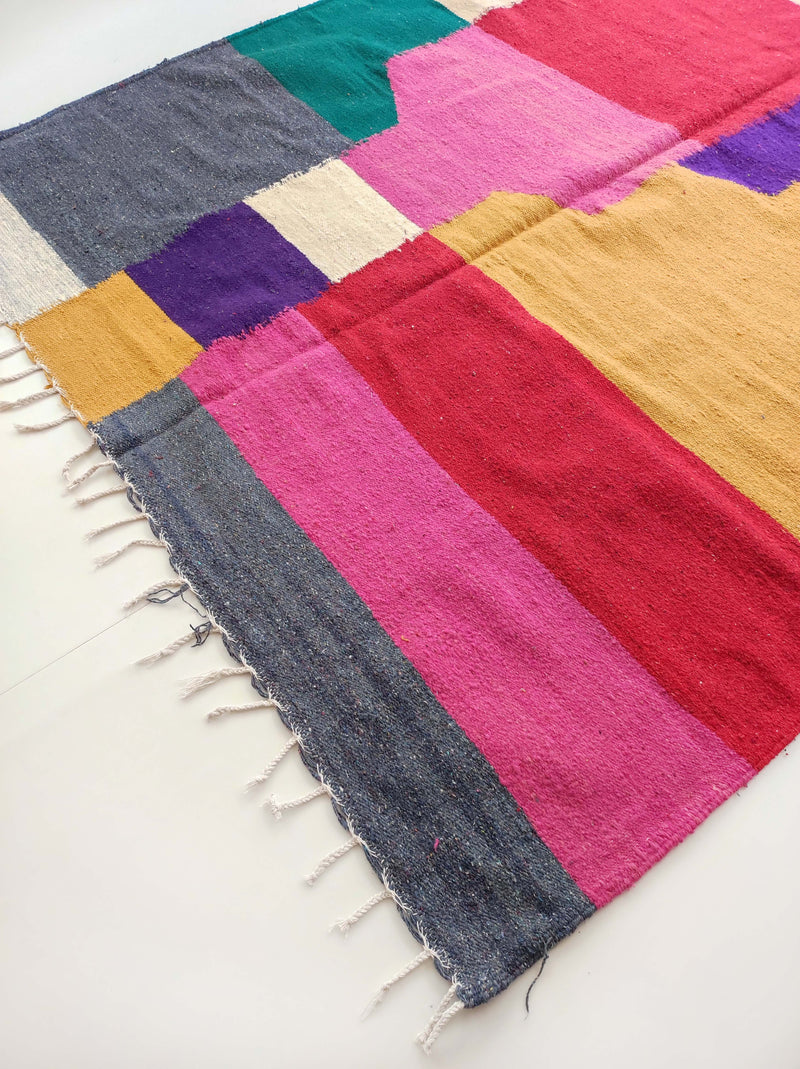 Tapis Berbère Marocain Kilim  - Coloré