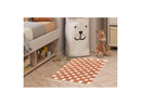 Tapis Poils Courts Botha Motif Abstrait - Orange