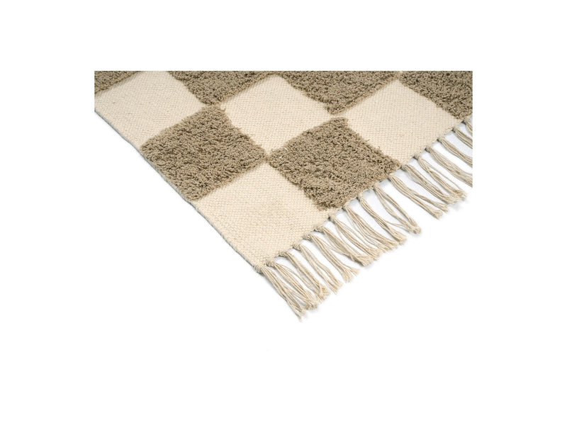 Tapis Poils Courts Botha Motif Abstrait - Beige