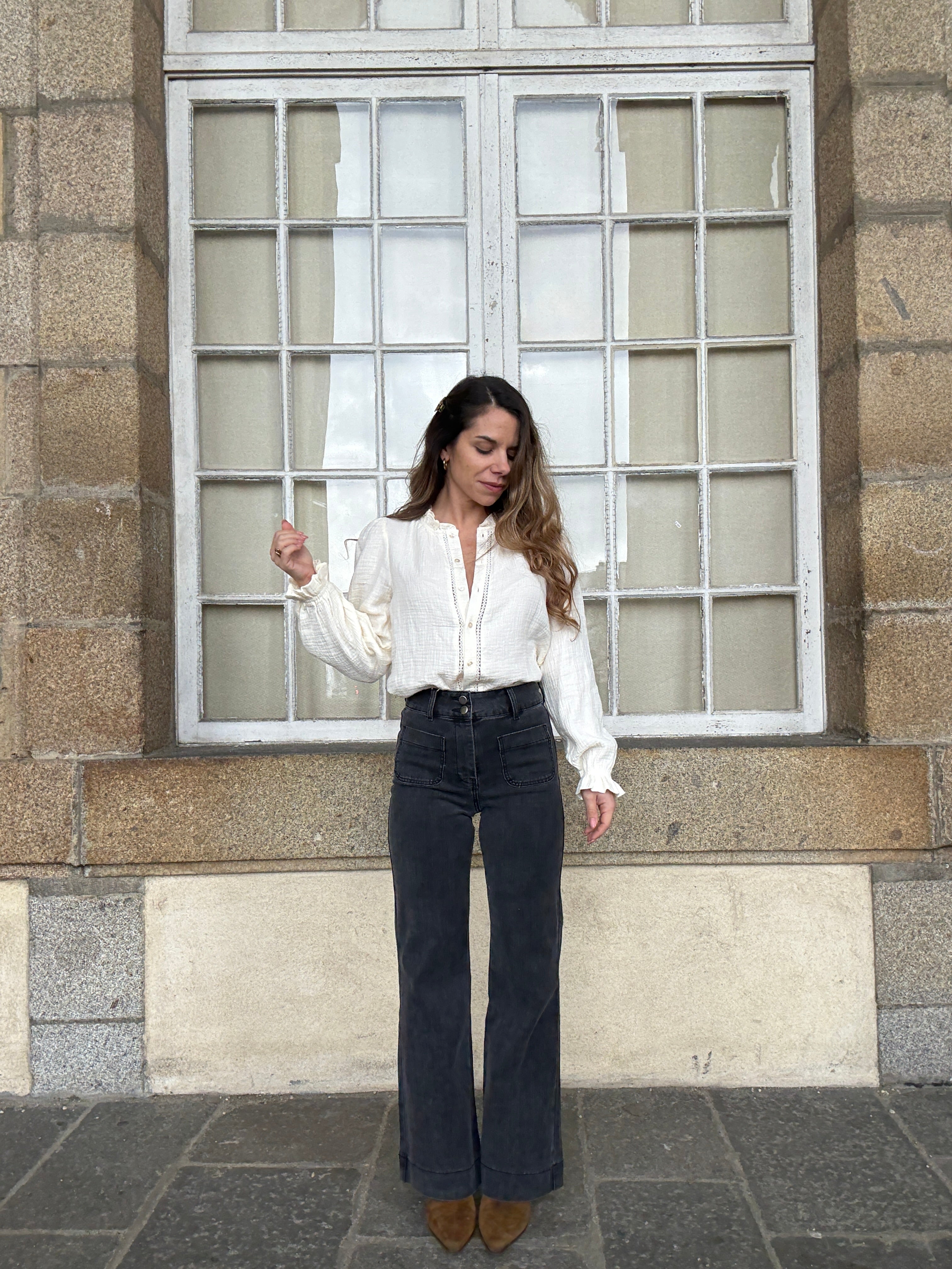 Blusa Gasa Doble Crudo Lili