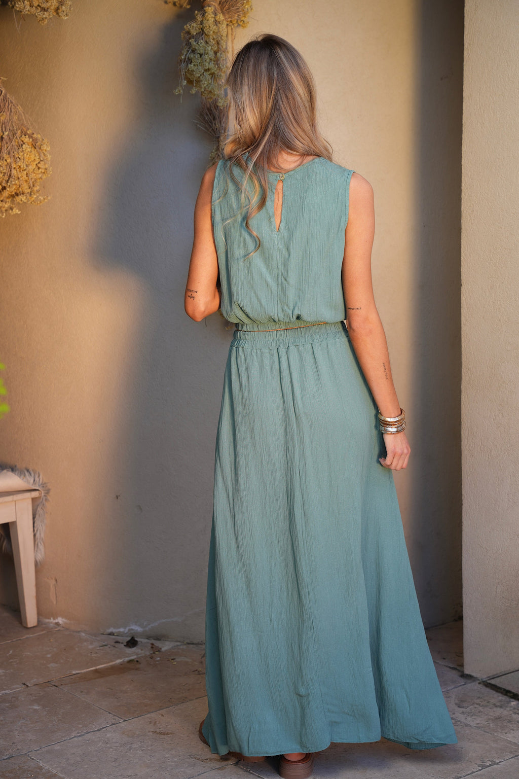 Ensemble Jupe/Top Elize - Bleu Canard