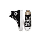 Converse Canvas All Star Lift Hi Jr Trainers - Black/White