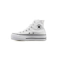 Zapatillas Converse Canvas All Star Lift Hi Jr - Blanco/Azul
