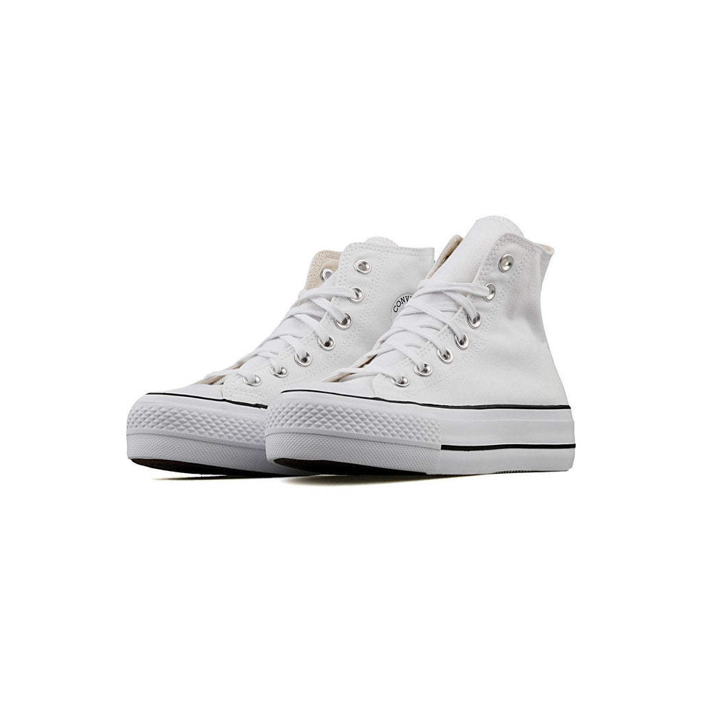 Zapatillas Converse Canvas All Star Lift Hi Jr - Blanco/Azul