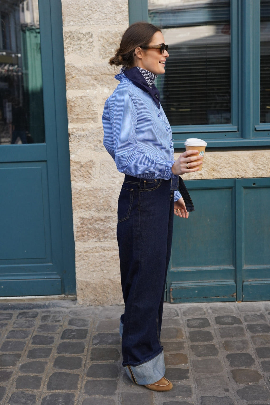 Eliott Dark Denim Wide Jeans