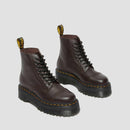 Dr Martens - Sinclair Burgundy Milled Nappa Boots - Red - Women's