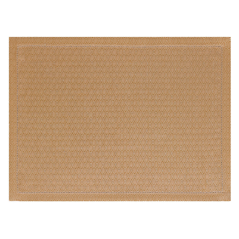 Le Jacquard Francais - Mantel individual - Portofino Geo - Terra - Lino