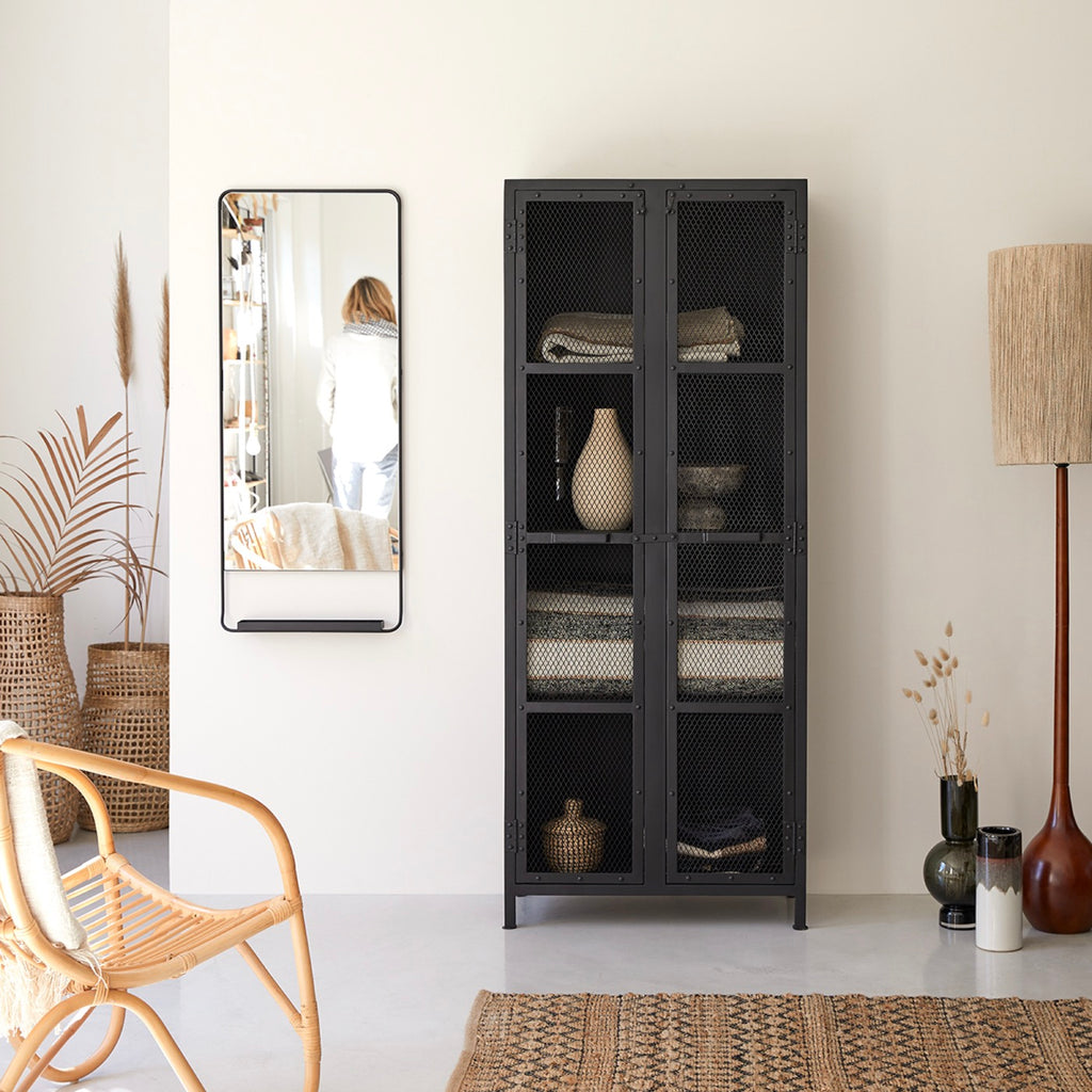 Cléo - Armoire Grillagée - Métal - Noir