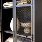 Cléo - Armoire Grillagée - Métal - Noir