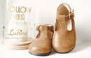 Chaussures Bottillons Salomés À Boucle Inès - Cuir Camel Irisé - Fille