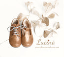 Chaussures Bottillons Salomés À Boucle Inès - Cuir Camel Irisé - Fille