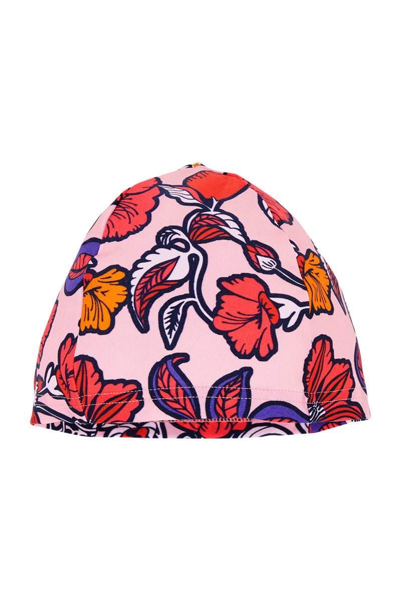 Swimming Cap - Pink and Mustard - Girl Child