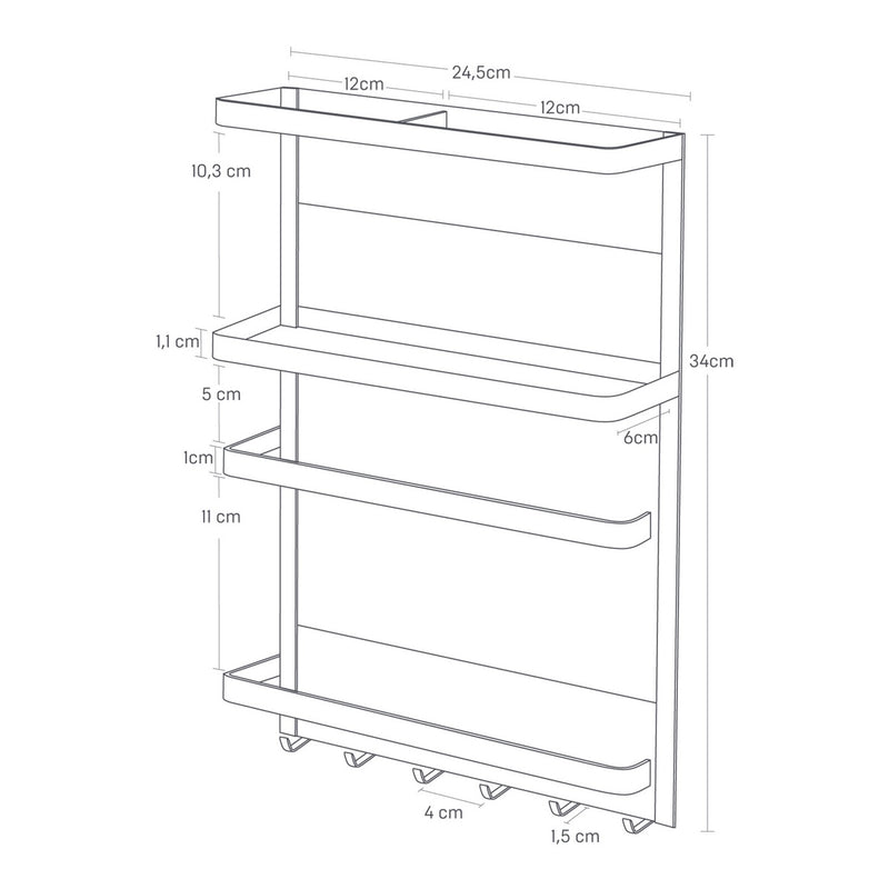 Étagère Magnétique Pour Réfrigérateur - Tower - Blanc