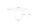 Round Dining Table - Boecia - Natural Travertine
