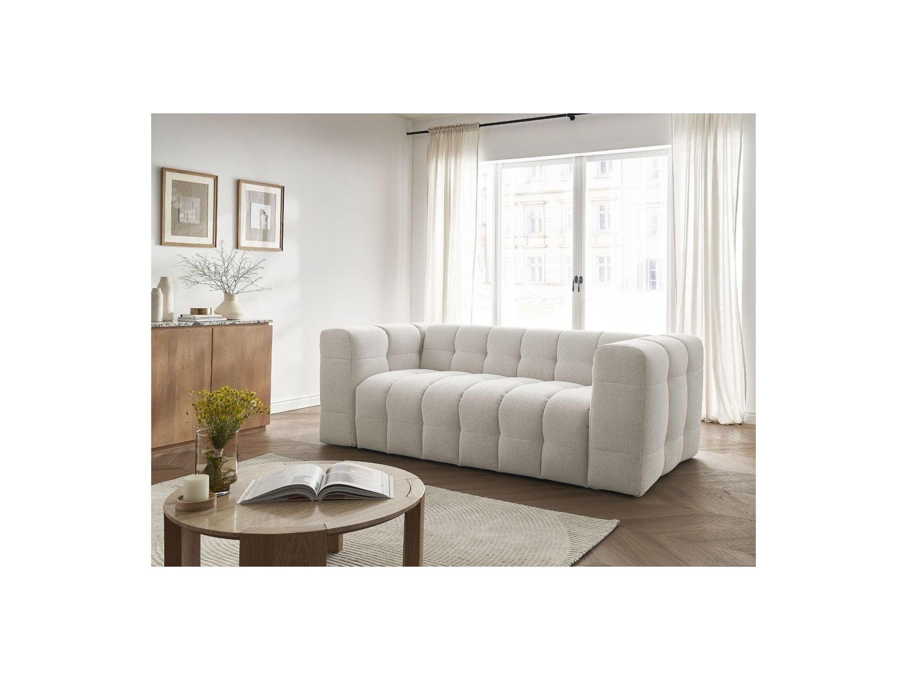 Cloud - Convertible 3-Seater Straight Sofa - Smooth Fabric