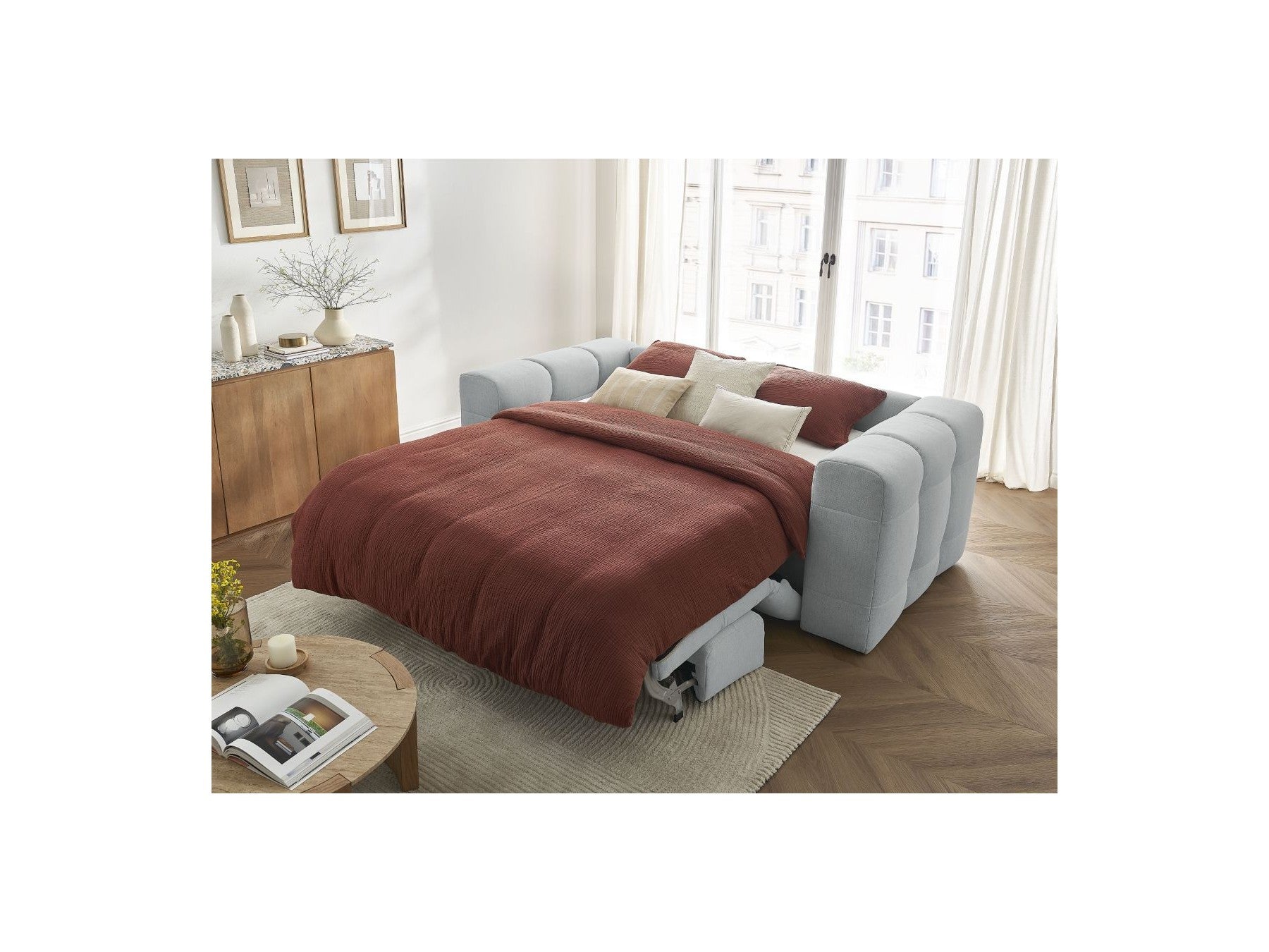 Cloud - Convertible 3-Seater Straight Sofa - Smooth Fabric