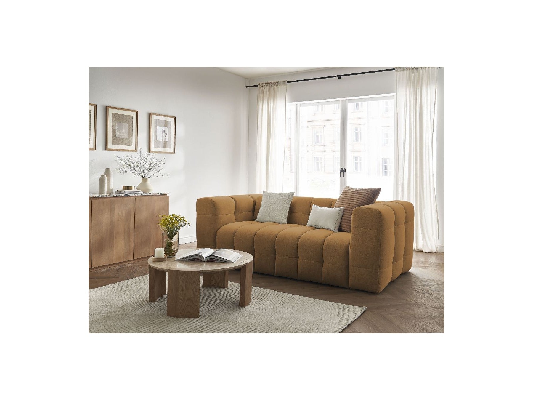 Cloud - Convertible 3-Seater Straight Sofa - Smooth Fabric