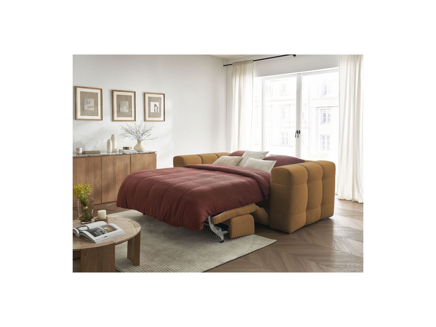Cloud - Convertible 3-Seater Straight Sofa - Smooth Fabric